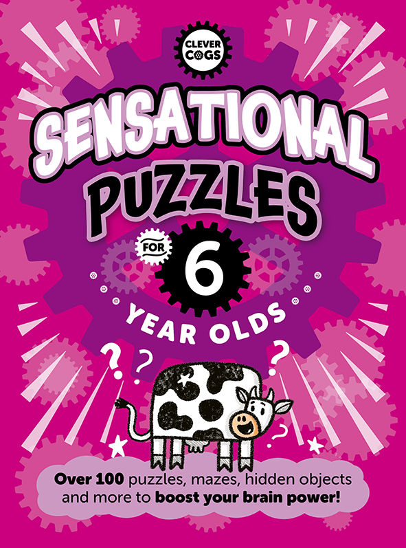 Front page of the sensational puzzles book for 6 year olds